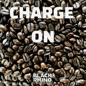 Black Rhino Espresso Roast Coffee charge one whole beans