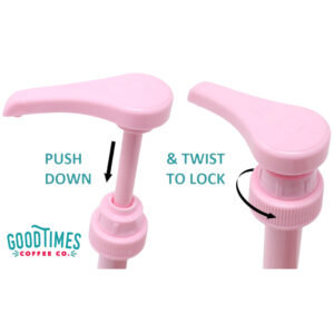 Twist and Lock Pink Syrup Pump